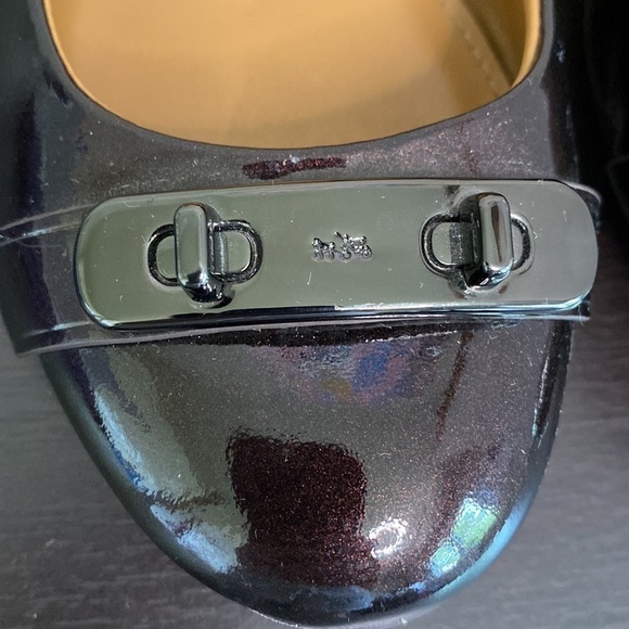 COACH Womens Oswald Slip-On Ballet Flats Brown Patent Leather - Picture 5 of 12